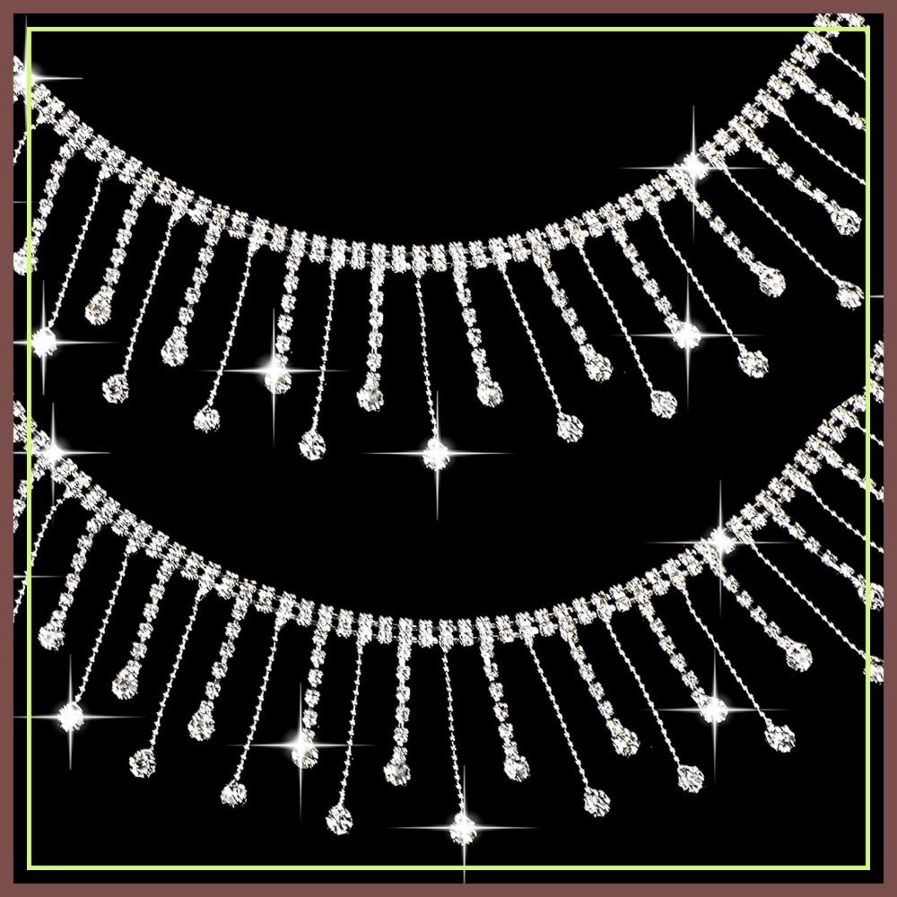 2 Yards Rhinestone Fringe Trim - Beaded Trim Fringe incelemesi ve fiyatı
