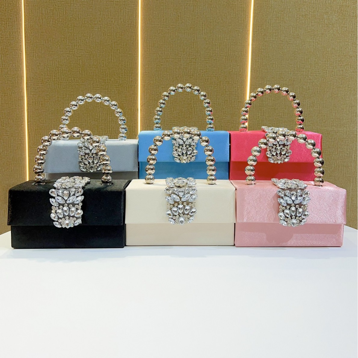 Sparkling Rhinestone Pearl Box - Tassel Fringe Trim incelemesi ve fiyatı