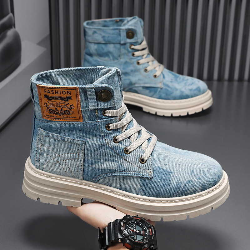 Spring High Top Mens Shoes 202 - Guipure Lace Panel incelemesi ve fiyatı