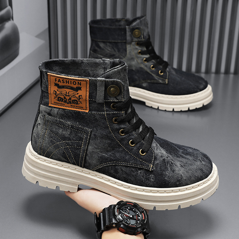 Spring High Top Mens Shoes 202 - Guipure Lace Panel incelemesi ve fiyatı