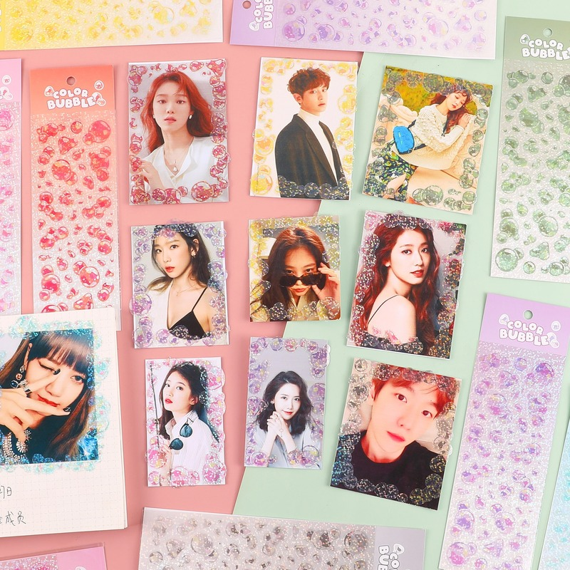 Aesthetic Bubble Kawaii Sticke - Glitter Vinyl Roll incelemesi ve fiyatı