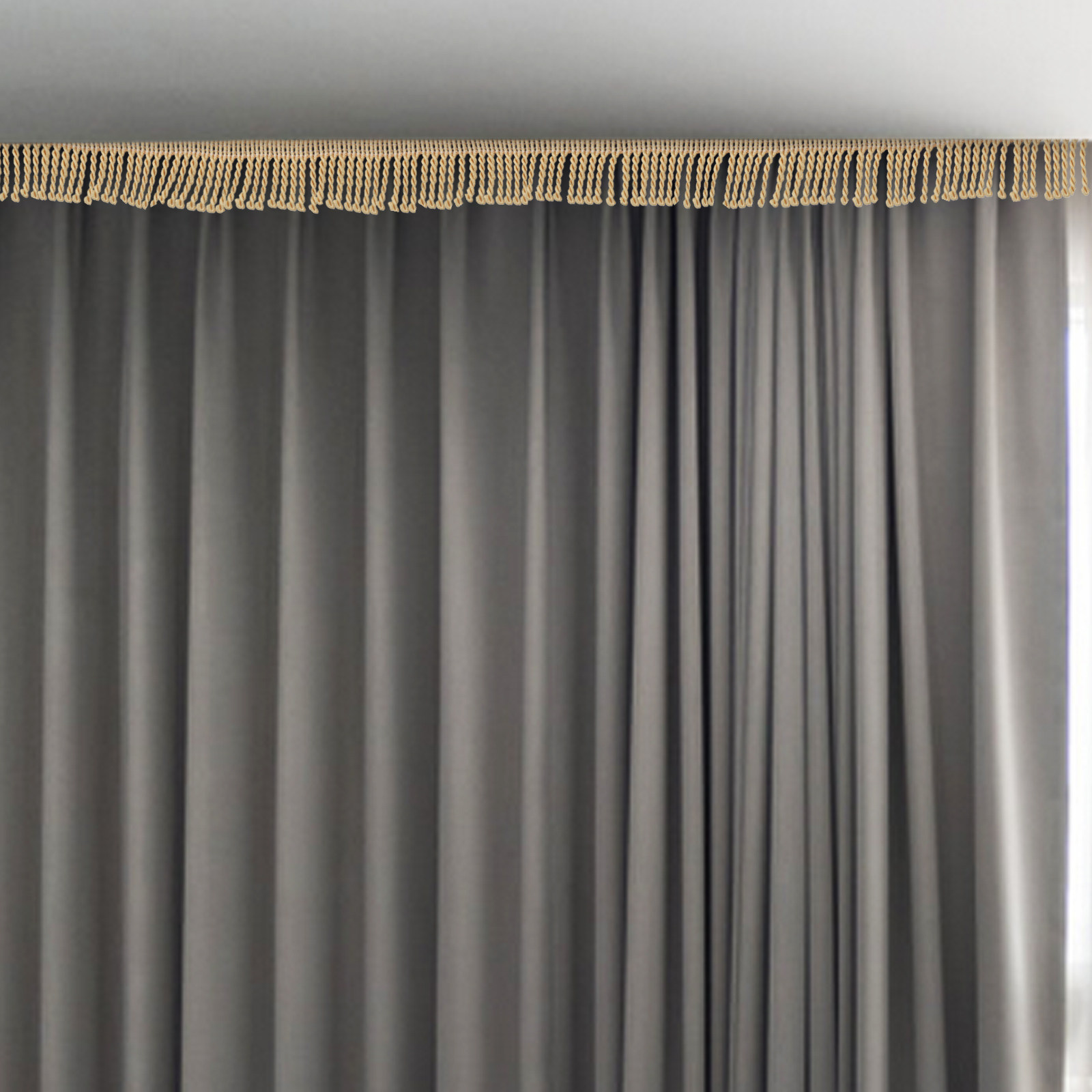 Gold Curtain Fringe Trim Polye - Tassel Fringe Trim incelemesi ve fiyatı