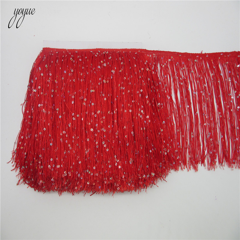 YOYUE 1Yard 20CM Long Polyeste - Beaded Trim Fringe incelemesi ve fiyatı