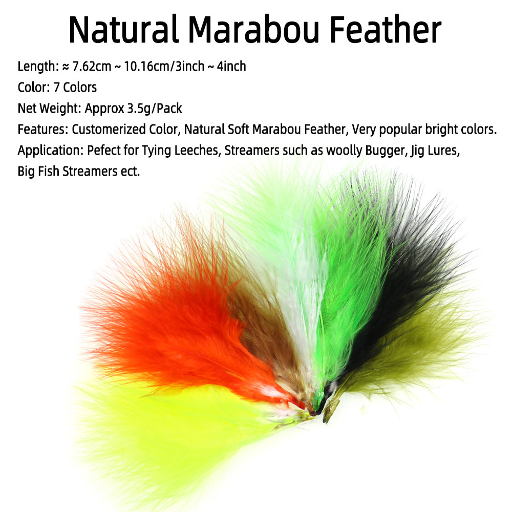 3.5g/Pack 3~4 inch Natural Mar - Feather Trim Marabou incelemesi ve fiyatı
