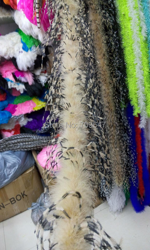 2Yards/lot Luxury Khaki&BLACK& - Feather Trim Marabou incelemesi ve fiyatı