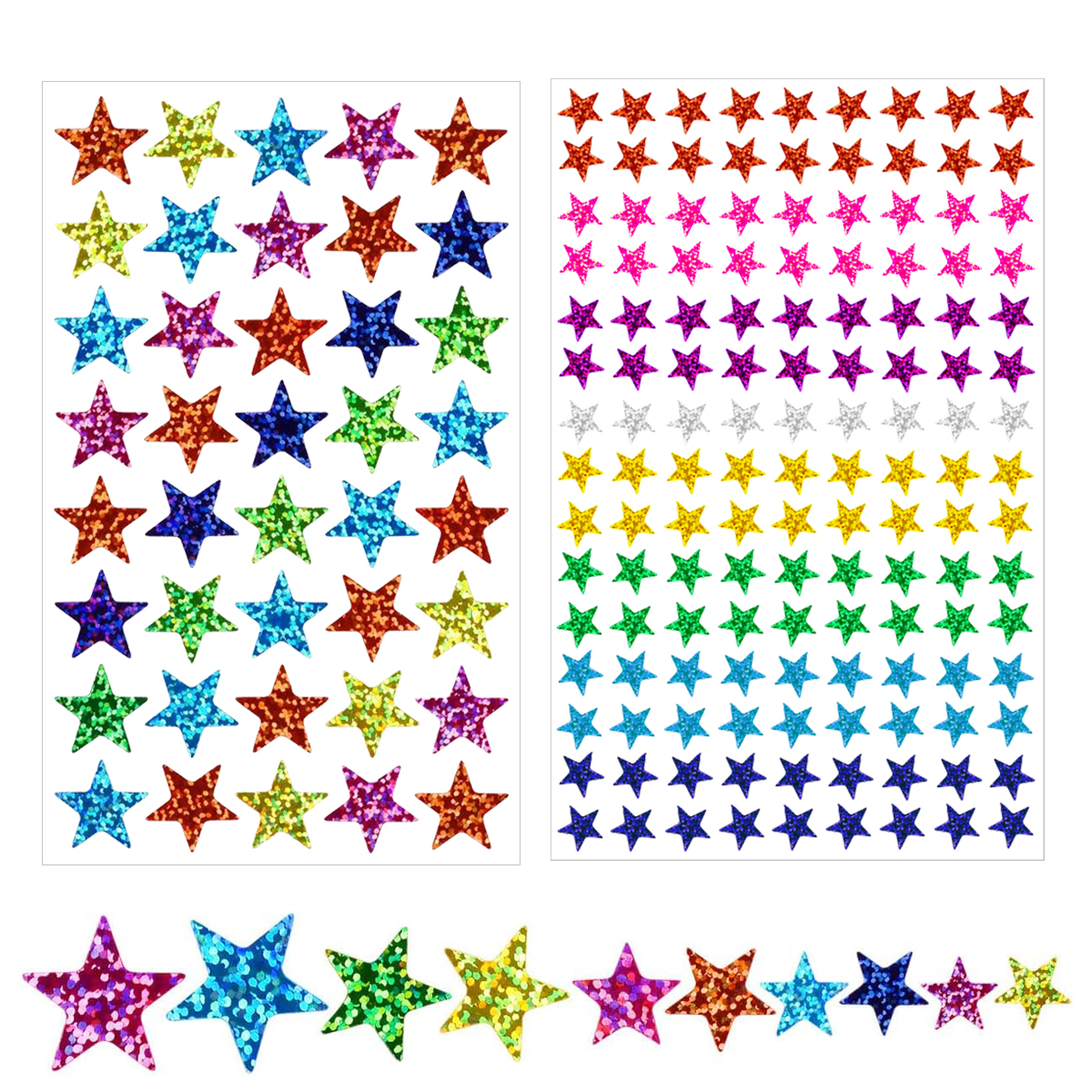 25 sheets Star Stickers 2040pc - Glitter Vinyl Roll incelemesi ve fiyatı