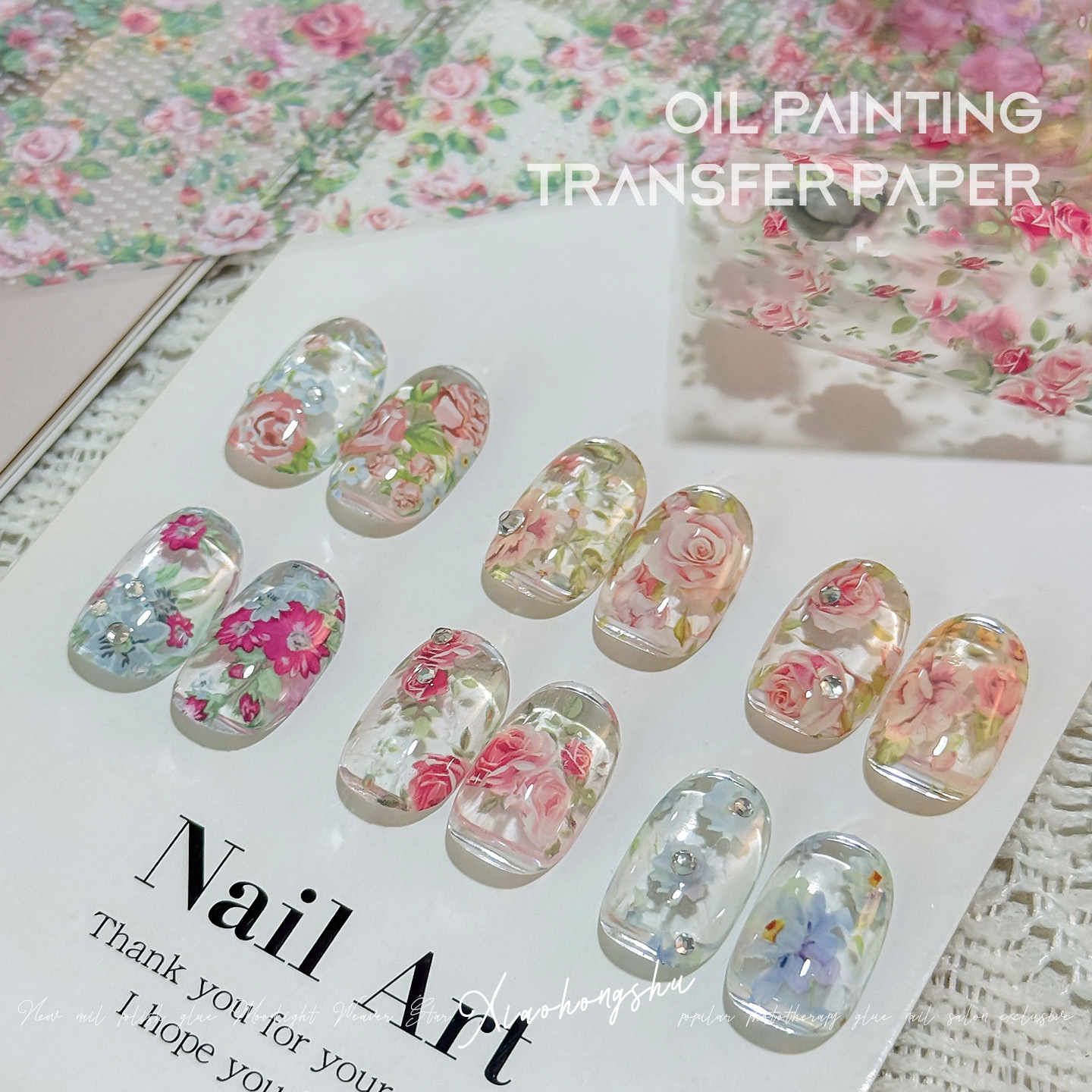10 Rolls Rose Flower Nail Foil - Glitter Vinyl Roll incelemesi ve fiyatı