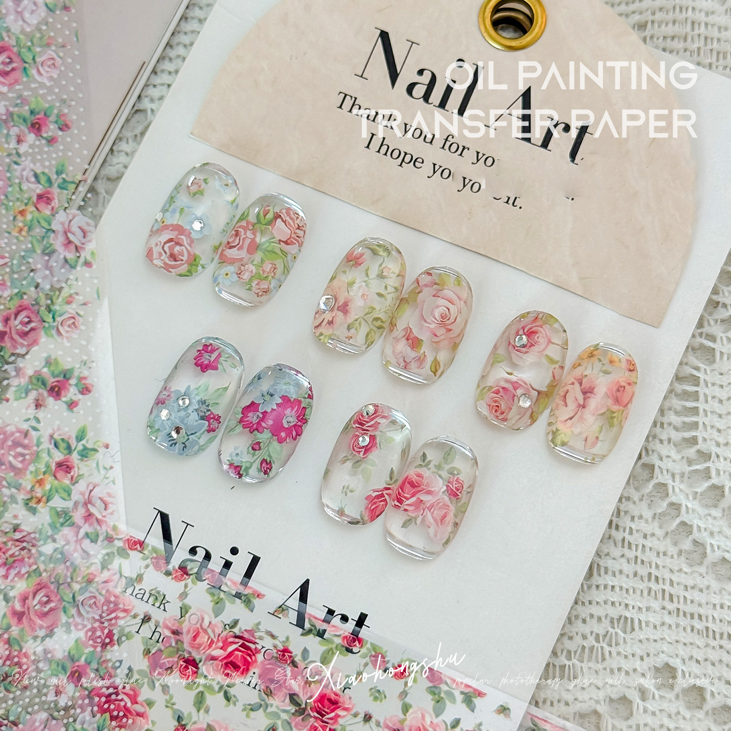 10 Rolls Rose Flower Nail Foil - Glitter Vinyl Roll incelemesi ve fiyatı