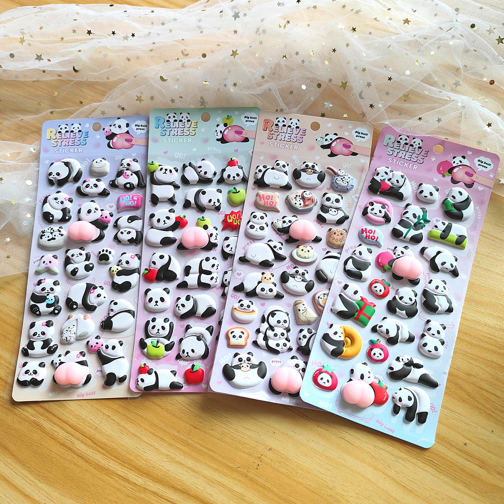4-Piece Cute Panda Stress Reli - Craft Embellishment World incelemesi ve fiyatı