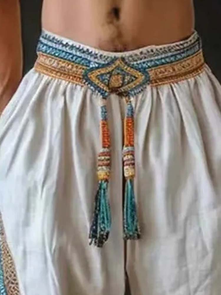 Men's Tassel Elastic Waist Cas - Tassel Fringe Trim incelemesi ve fiyatı