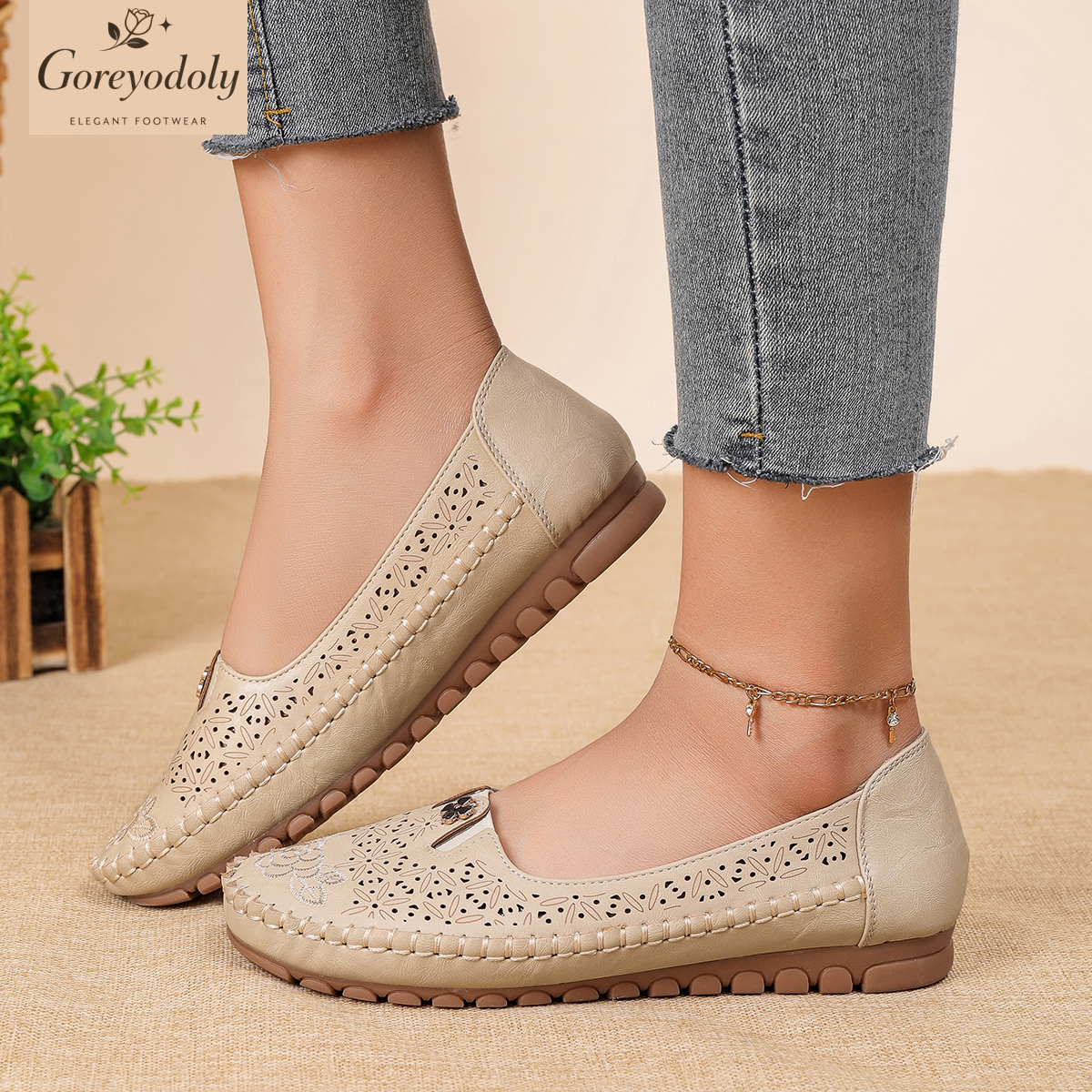 Goreyodoly women loafers flora - Embroidery Embellishments incelemesi ve fiyatı