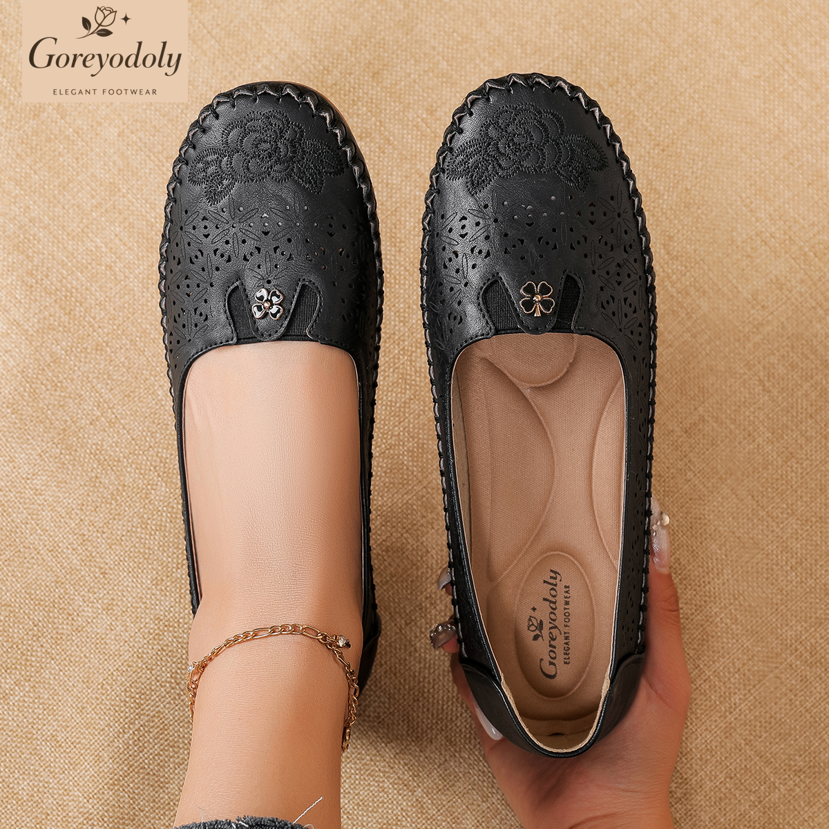 Goreyodoly women loafers flora - Embroidery Embellishments incelemesi ve fiyatı