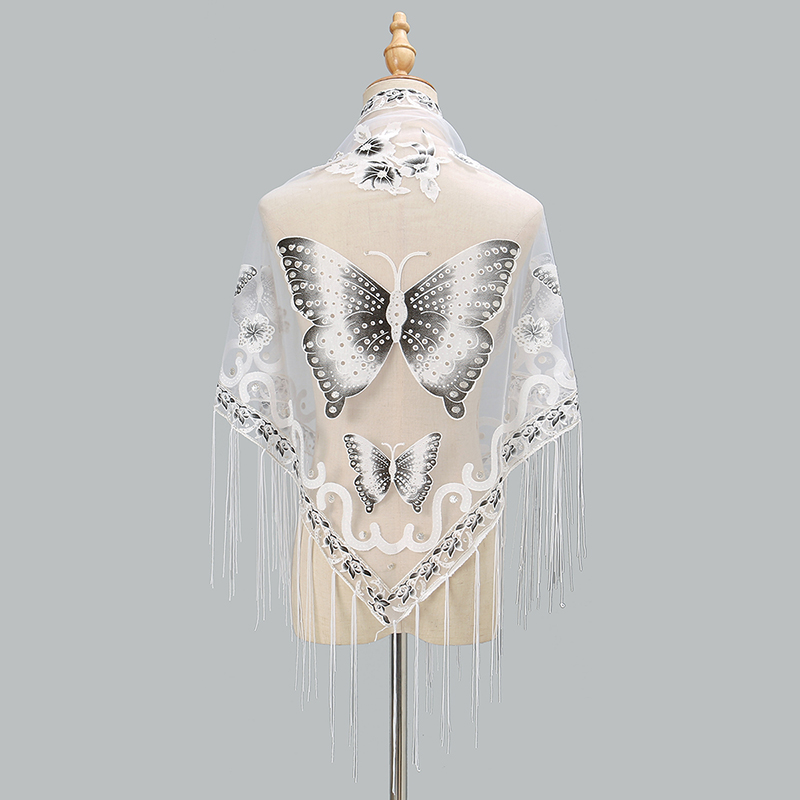 Fashion Triangle Scarf Butterf - Tassel Fringe Trim incelemesi ve fiyatı