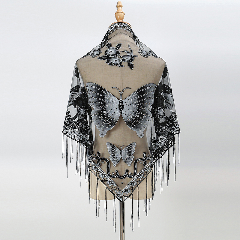 Fashion Triangle Scarf Butterf - Tassel Fringe Trim incelemesi ve fiyatı