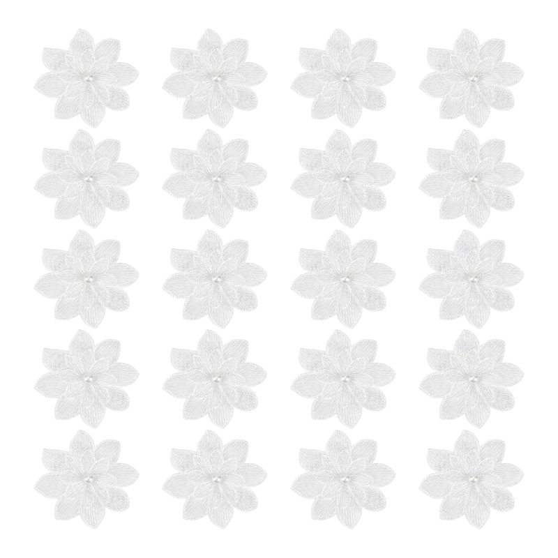 20Pack Decorative White Flower - Applique Patch Flower incelemesi ve fiyatı