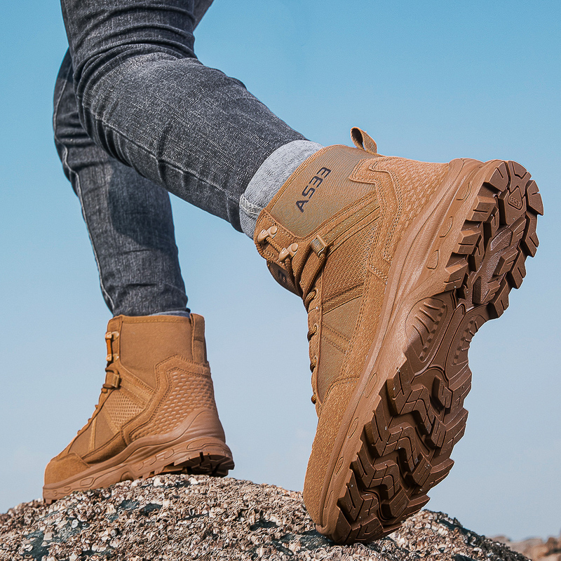Men's Military Tactical Boots  - Guipure Lace Panel incelemesi ve fiyatı