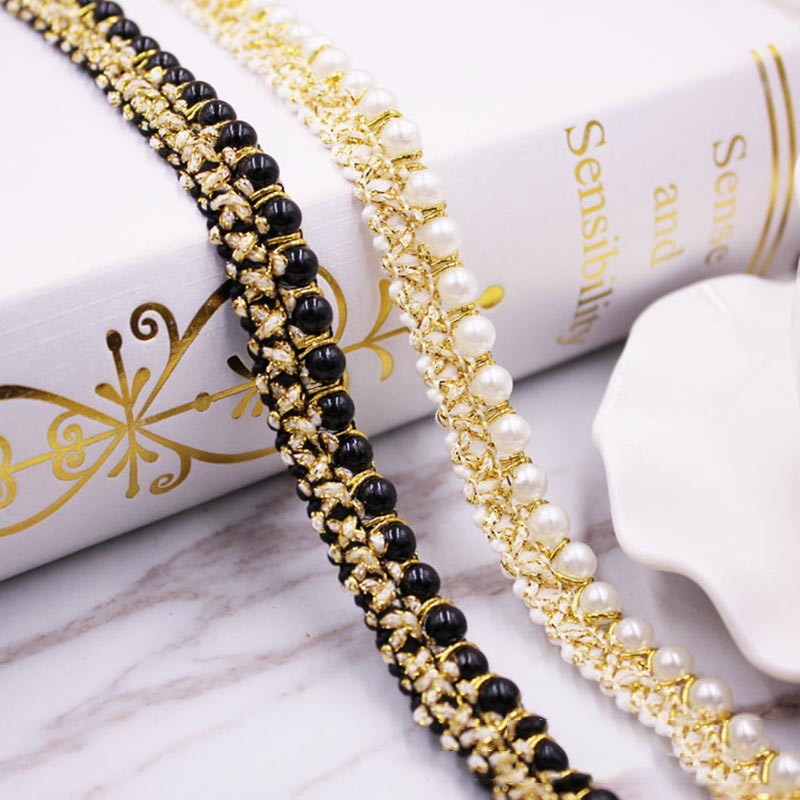 10yards DIY accessories Pearl  - Beaded Trim Fringe incelemesi ve fiyatı