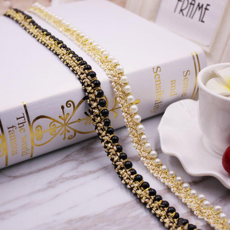 10yards DIY accessories Pearl  - Beaded Trim Fringe incelemesi ve fiyatı
