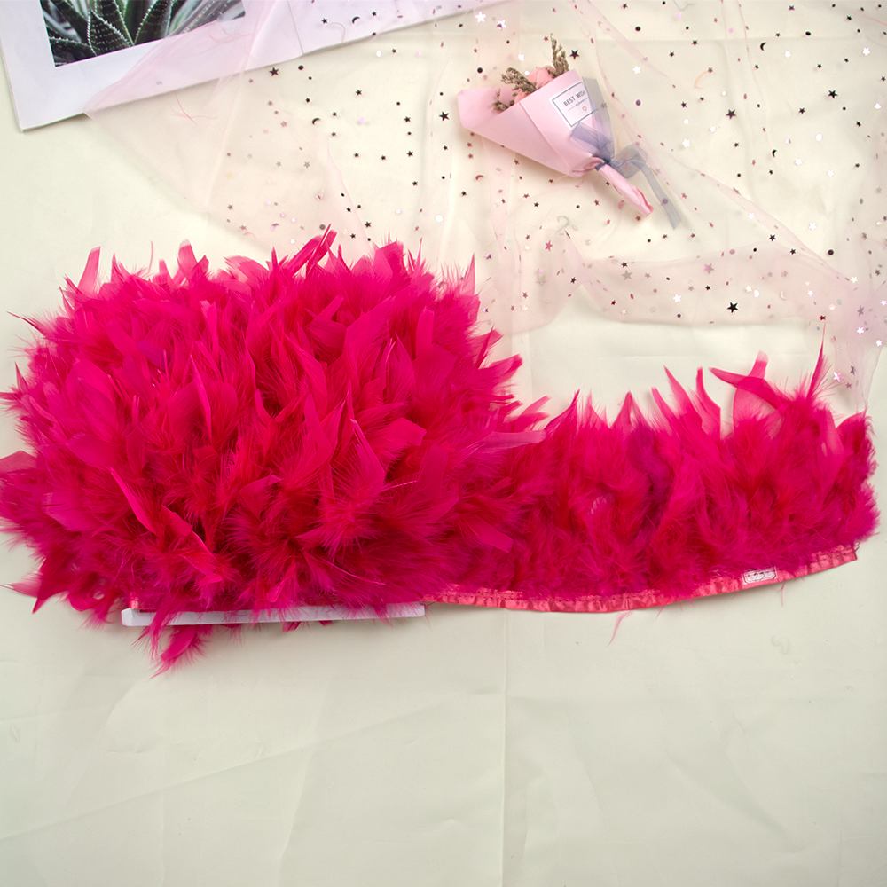 1M Natural Turkey Feathers Tri - Feather Trim Marabou incelemesi ve fiyatı