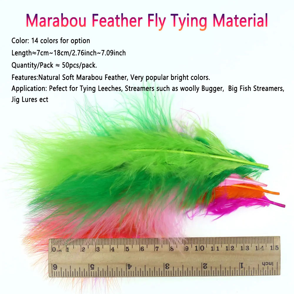 Bimoo 50pcs/Pack Colored Long  - Feather Trim Marabou incelemesi ve fiyatı
