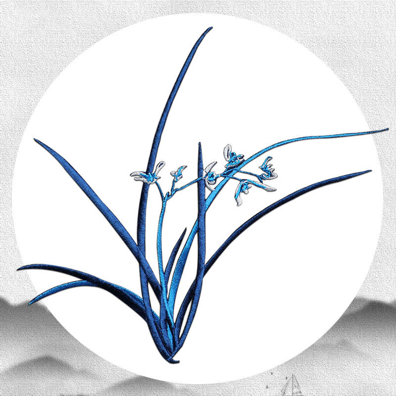 1 Piece 20CM X 18CM Orchid Emb - Applique Patch Flower incelemesi ve fiyatı