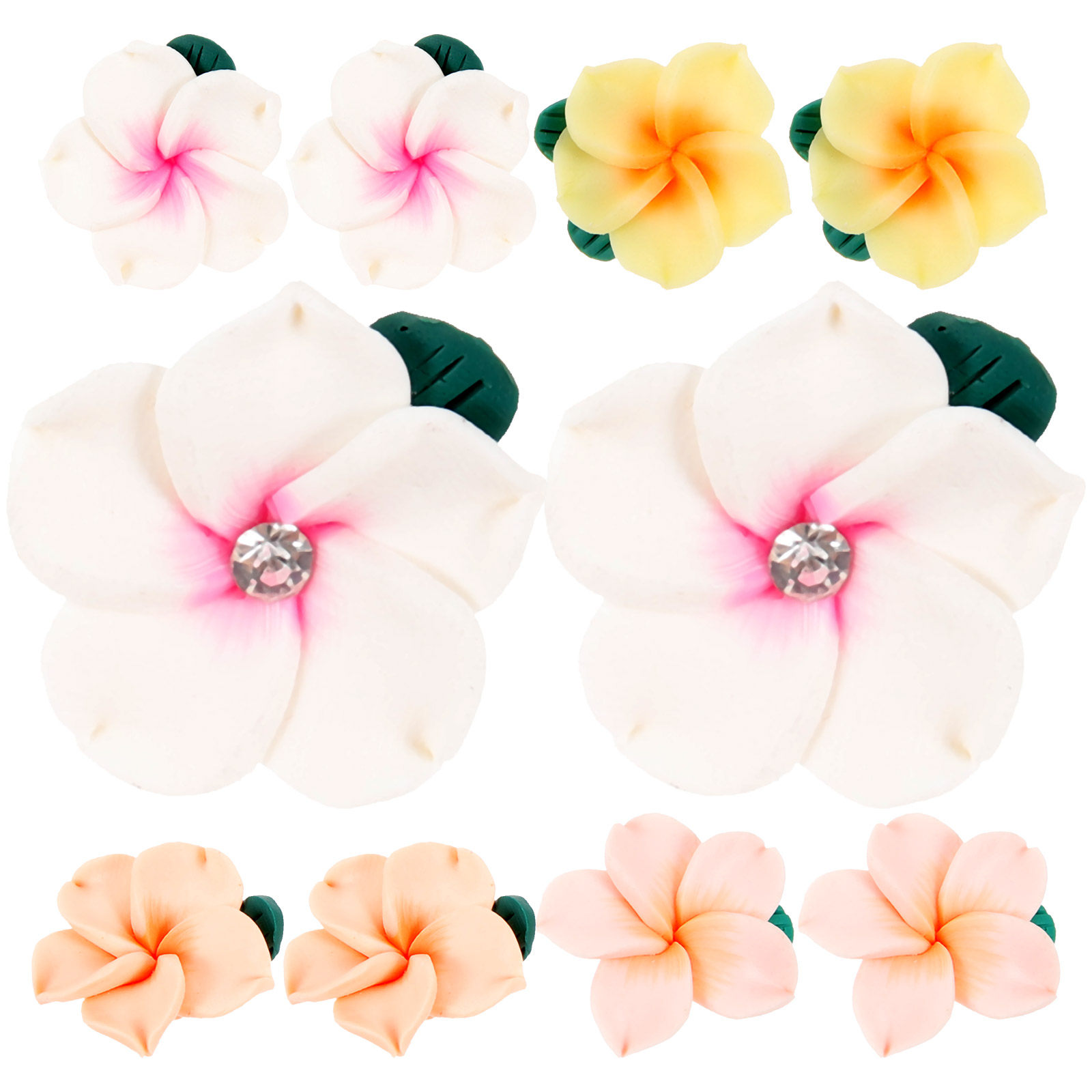 10Pcs Soft Polymer Clay Flower - Craft Embellishments incelemesi ve fiyatı