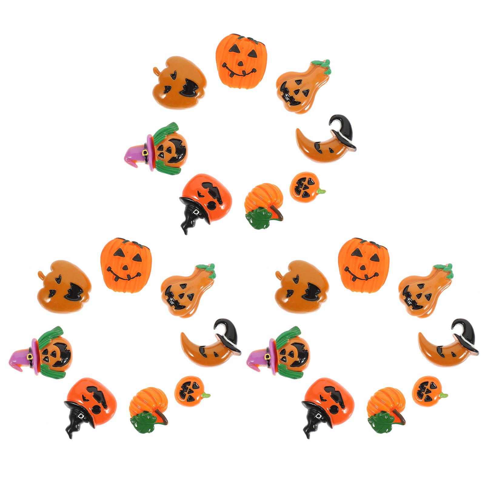 24Pcs Resin Halloween Pumpkin  - Craft Embellishments incelemesi ve fiyatı