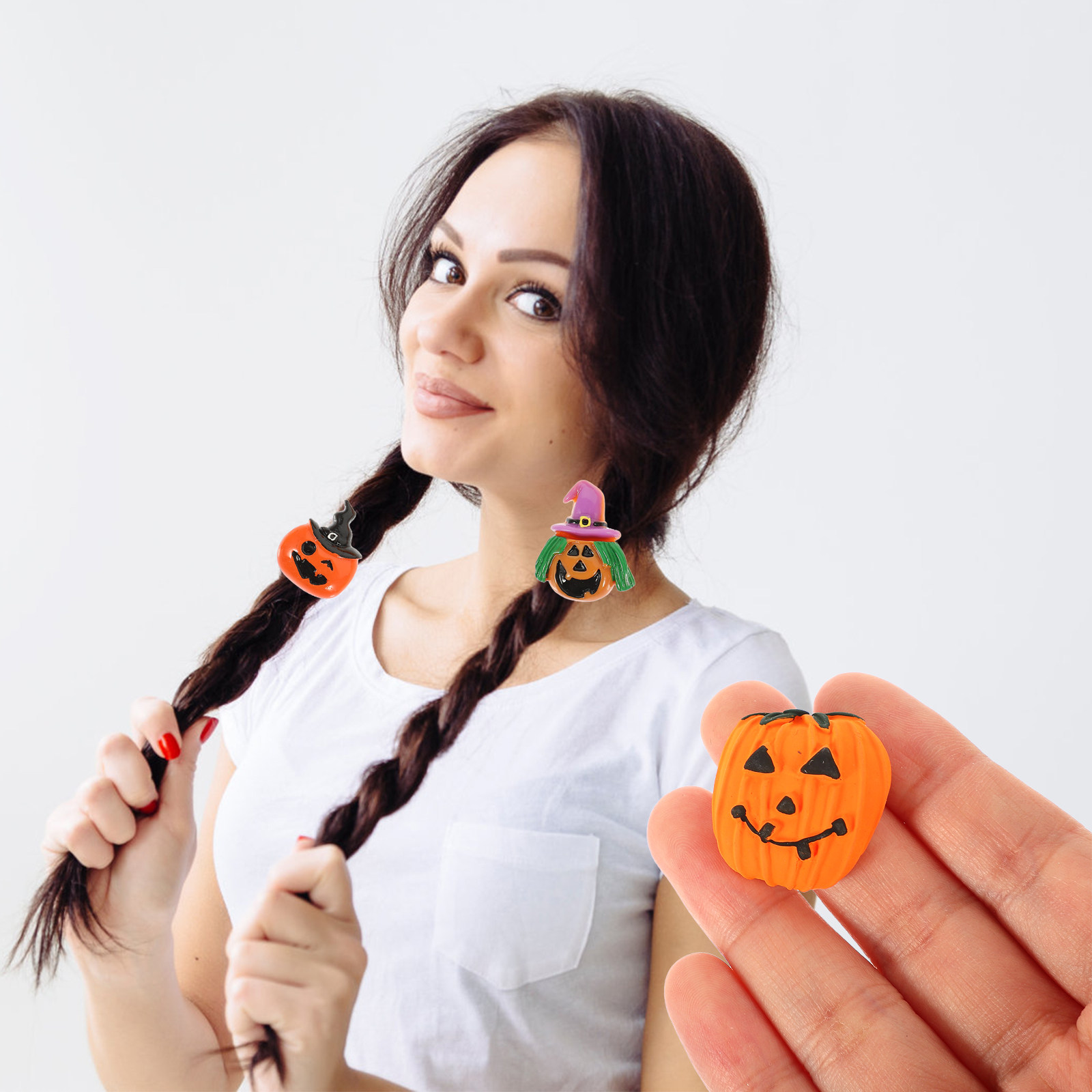 24Pcs Resin Halloween Pumpkin  - Craft Embellishments incelemesi ve fiyatı