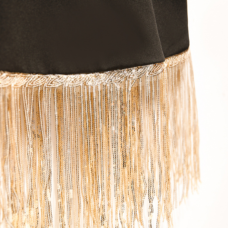 Women's Spring Summer Black Co - Tassel Fringe Trim incelemesi ve fiyatı