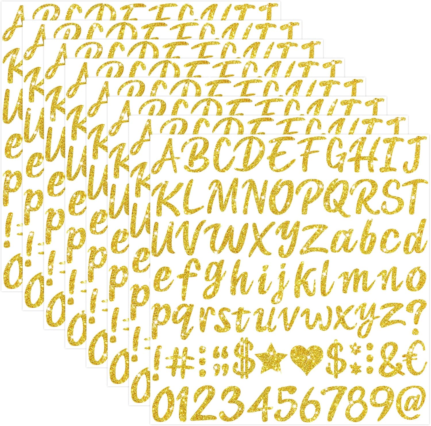 664 Pcs/8Sheets Gold Glitter A - Glitter Vinyl Roll incelemesi ve fiyatı
