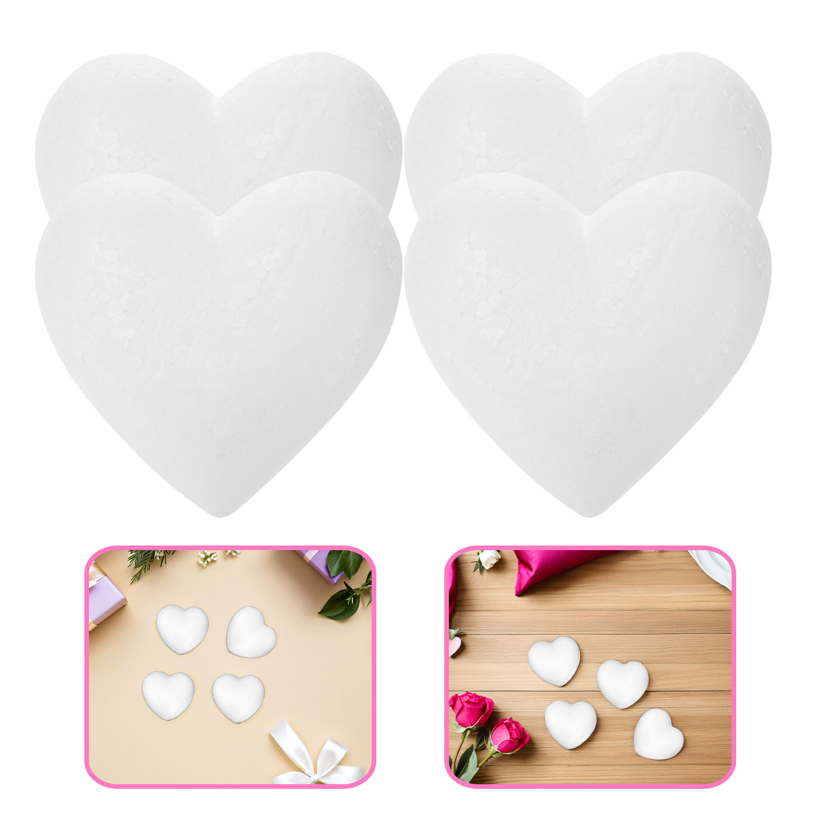 20Pcs Blank Heart Foam Balls L - Craft Embellishments incelemesi ve fiyatı