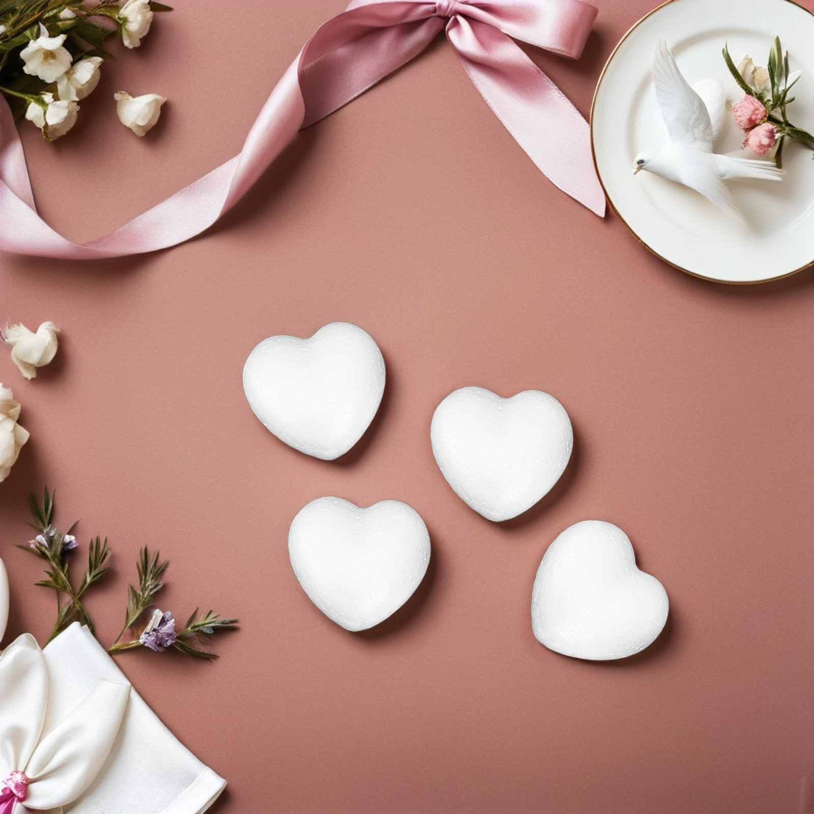 20Pcs Blank Heart Foam Balls L - Craft Embellishments incelemesi ve fiyatı