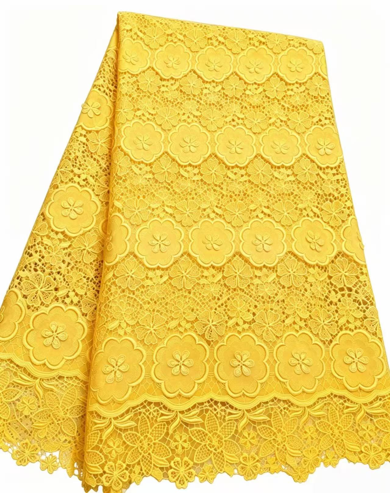 African Guipure Cord Lace Fabr - Sew On Rhinestone incelemesi ve fiyatı