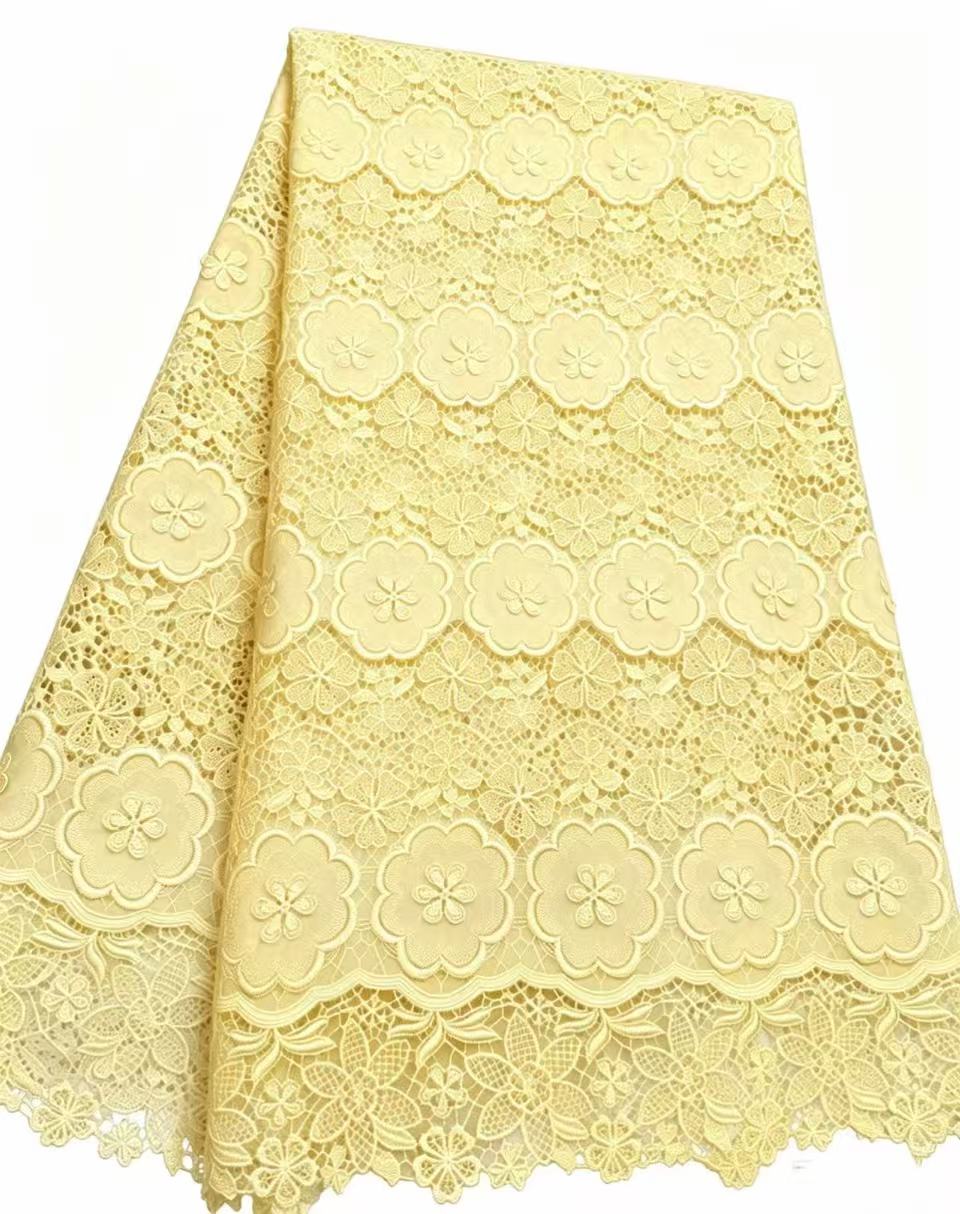African Guipure Cord Lace Fabr - Sew On Rhinestone incelemesi ve fiyatı