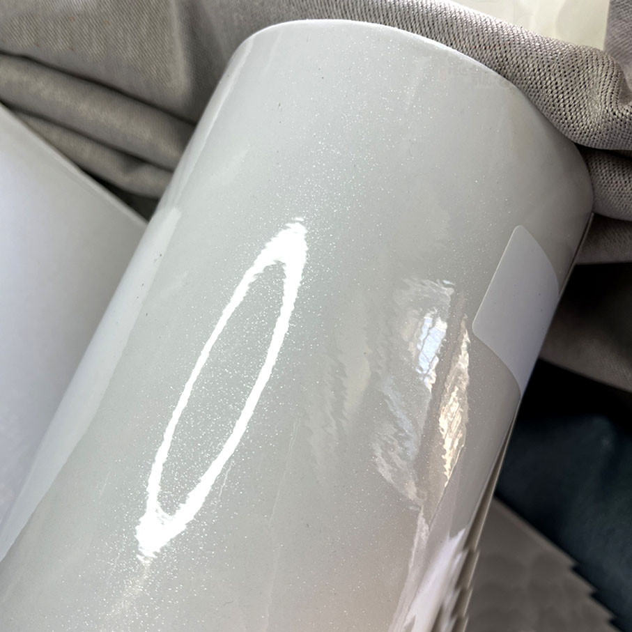 50cm*600cm High Glossy White G - Glitter Vinyl Roll incelemesi ve fiyatı